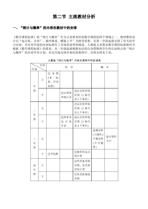 统计与概率主流教材分析