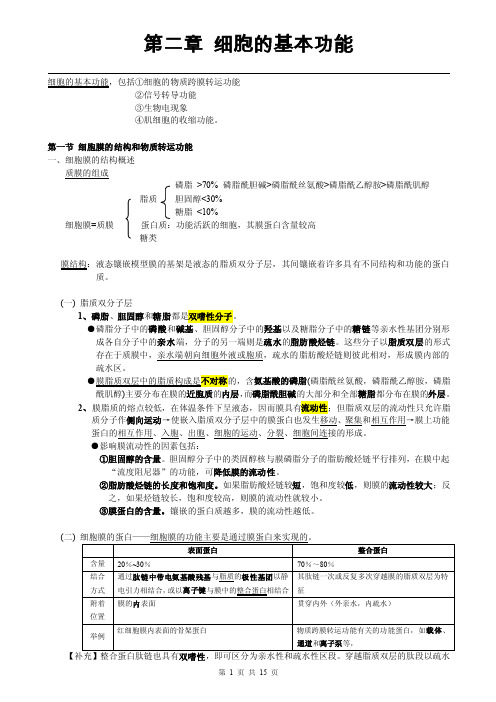 生理学第二章细胞的基本功能