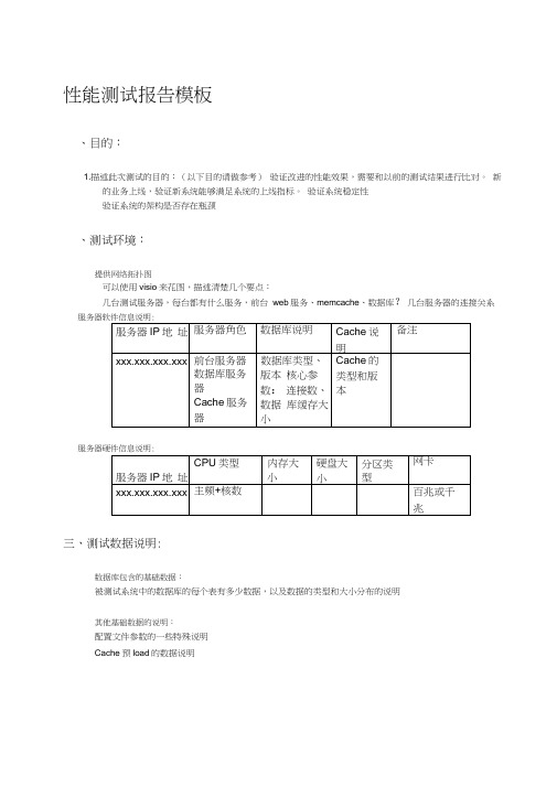 性能测试报告模板