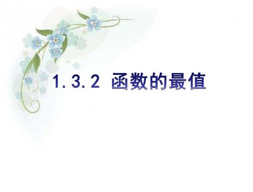 高中数学必修一(人教A版) 1.3.2 函数的最值 课件