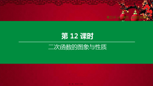 中考数学复习 第三单元 函数及其图象 第12课时 二次函数的图象与性质课件