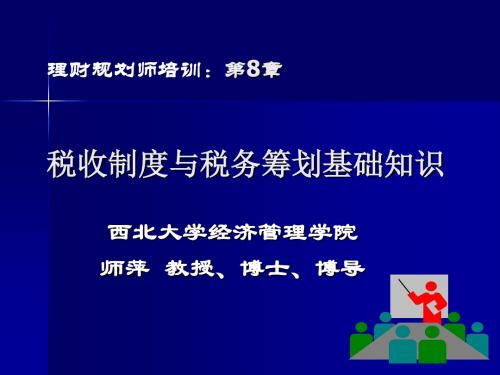 税收制度与税务筹划基础知识讲义(ppt 54页)