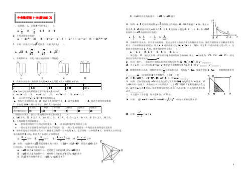 中考数学 第118题训练(7)