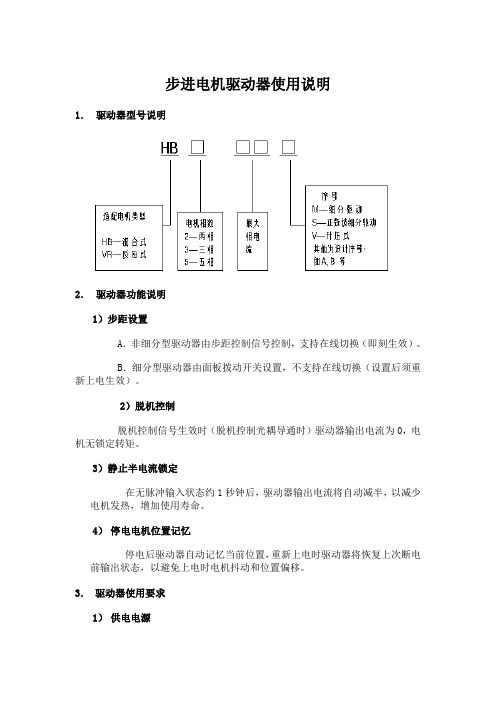 步进电机驱动器使用说明