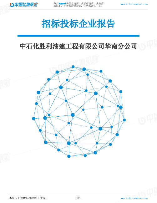 中石化胜利油建工程有限公司华南分公司_中标190923