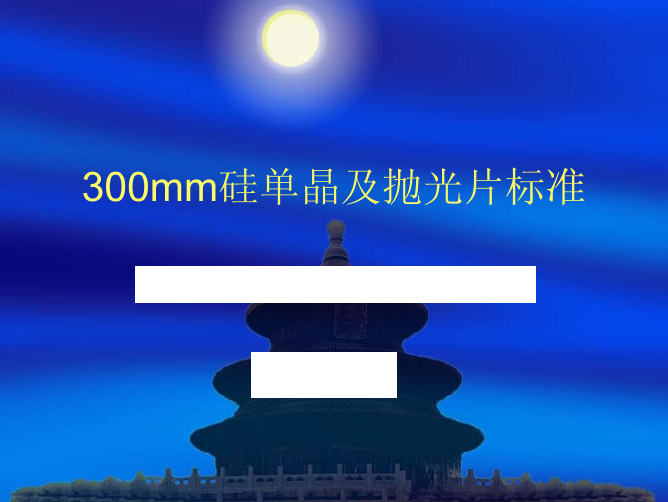 300mm硅单晶及抛光片标准