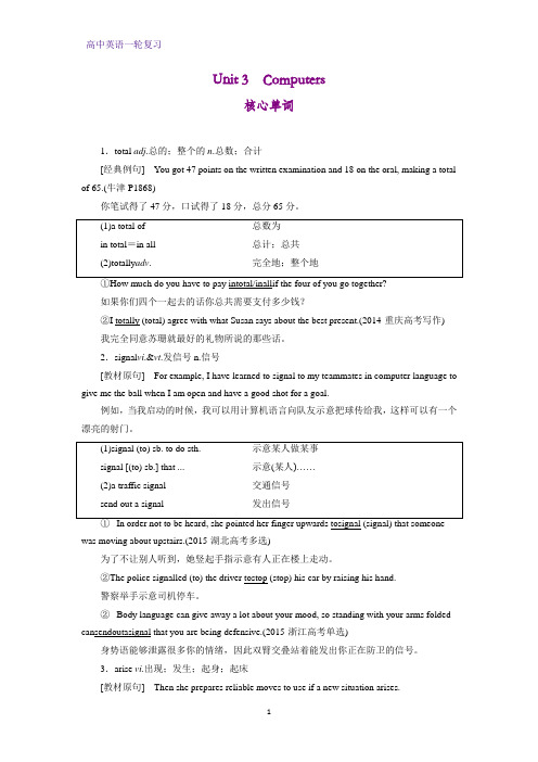 高考英语一轮复习学案10：Unit 3 Computers精品学案