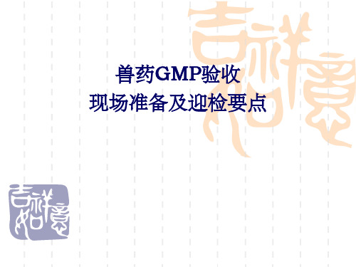 兽药GMP检查现场要点