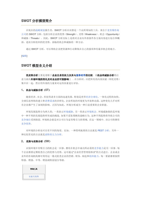 SWOT分析模型(SWOT Analysis)