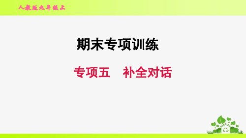 人教版九年级上册英语期末专项五 补全对话