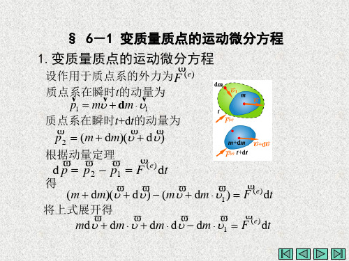 变质量动量定理