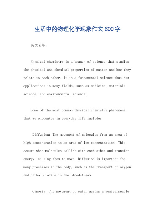 生活中的物理化学现象作文600字