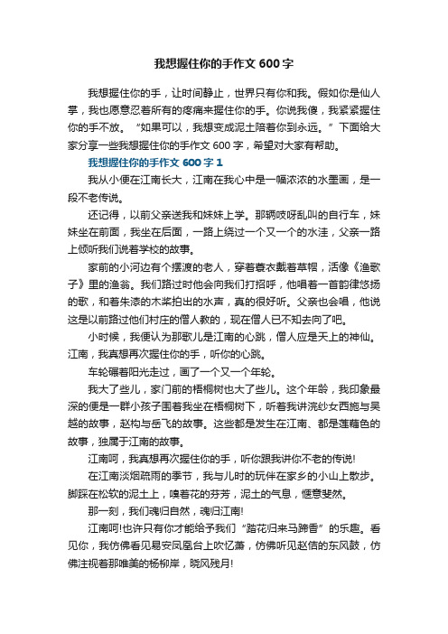 我想握住你的手作文600字