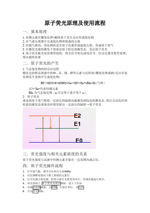 原子荧光原理及使用流程