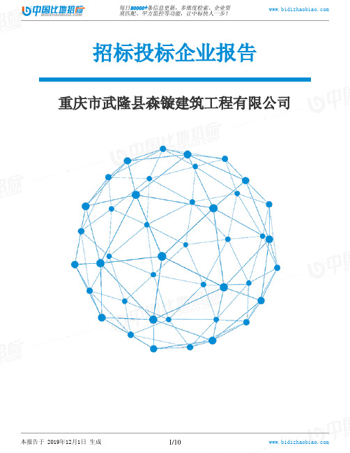 重庆市武隆县森镟建筑工程有限公司-招投标数据分析报告