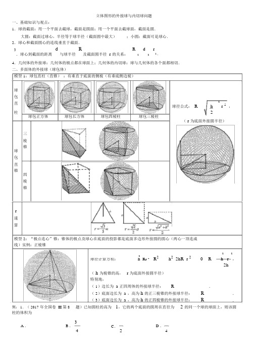 外接球与内切球问题