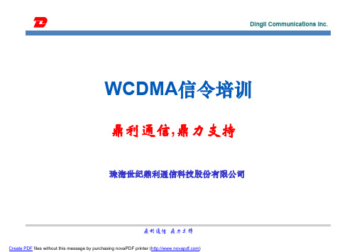 鼎利通信WCDMA信令培训