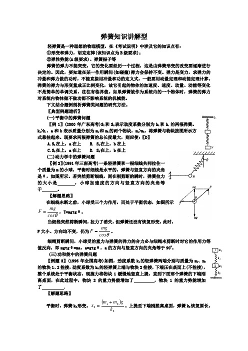 弹簧类专题