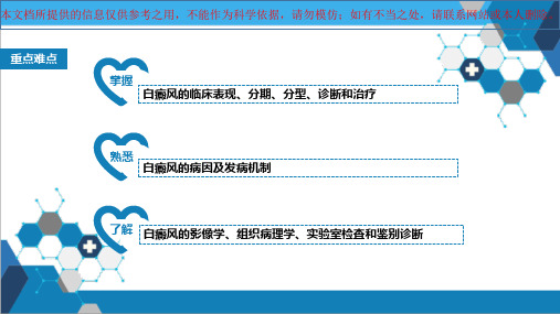 白癜风皮肤病学最新培训课件