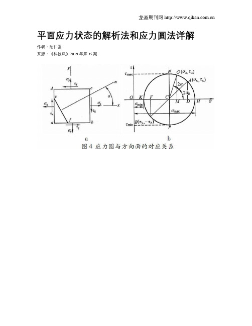 平面应力状态的解析法和应力圆法详解