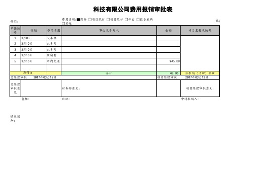 (2017年0 月   日)    费用报销审批表