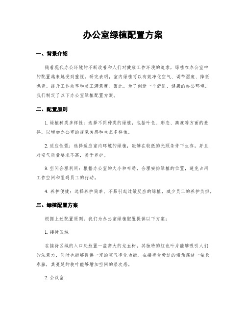 办公室绿植配置方案