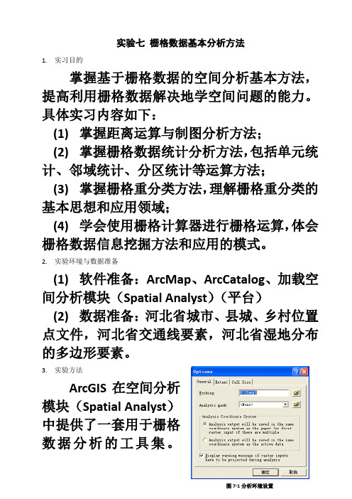 栅格数据基本分析方法