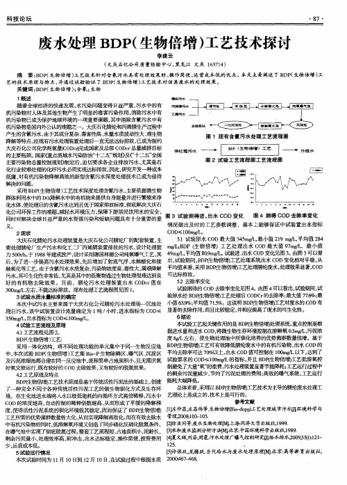 废水处理BDP(生物倍增)工艺技术探讨