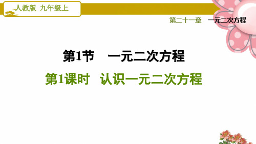 《认识一元二次方程》PPT课件