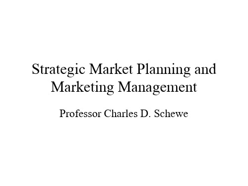 Strategic Market Planning and Marketing Management