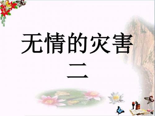 六年级品德与社会下册第二单元人类的家园第3课《当灾害降临的时候》第1框无情的灾害 PPT精品课件新人教版