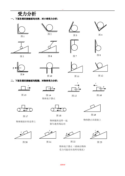 初中物理最全受力分析图组