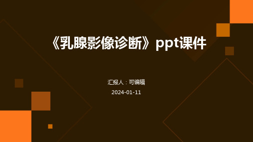 《乳腺影像诊断》PPT课件