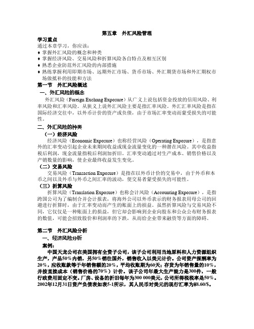 第五章 外汇风险管理