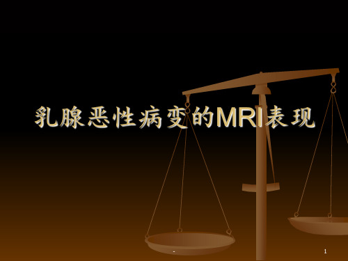 乳腺恶性病变的MRI ppt课件