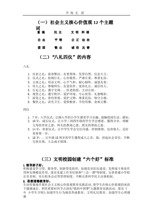 社会主义核心价值观题词、八礼四仪、六个好参考资料.pptx