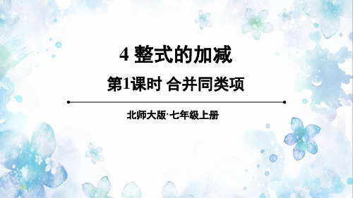 北师大版七年级数学上册《整式的加减》课件