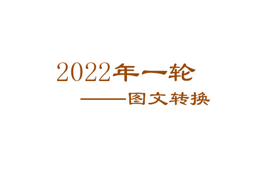 2022年高考语文一轮——图文转换公开课