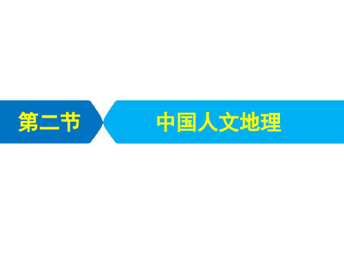 2021届高考统考地理二轮复习艺体生专用课件：第四部分 专题二 第二节 中国人文地理 