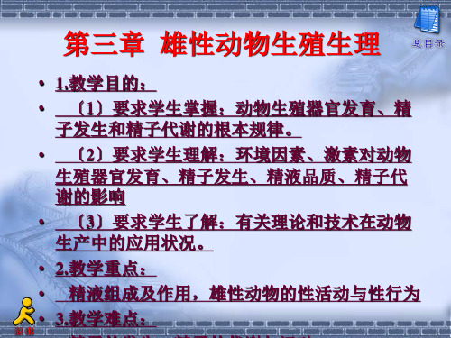 动物繁殖 教学课件 第三章 雄性动物生殖生理