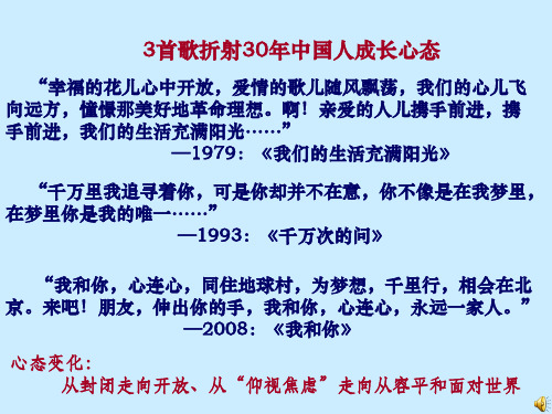 高考历史小专题复习：改革开放30年1