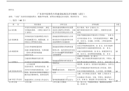 广东省中医特色专科项目建设评审验收标准DOC.doc