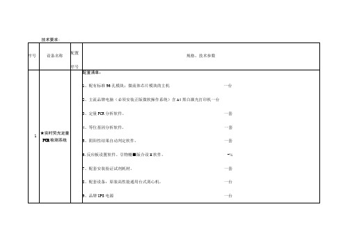 技术要求模板