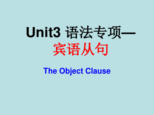 人教 九年级全一册Unit3宾语从句(共33张PPT)