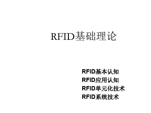 射频识别技术(RFID)基础理论