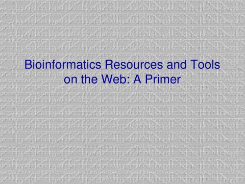 Bioinformatics