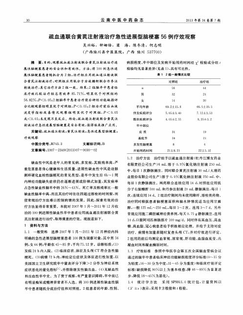 疏血通联合黄芪注射液治疗急性进展型脑梗塞56例疗效观察