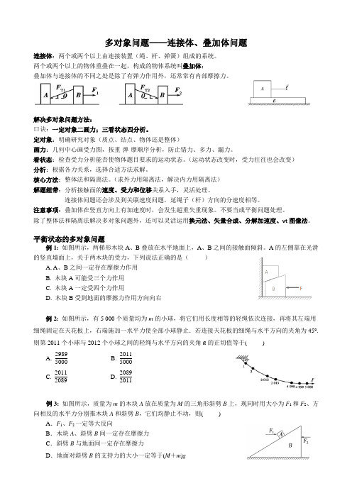 高中物理 叠加体模型