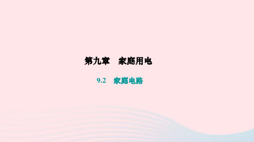 2024九年级物理下册第九章家庭用电9.2家庭电路作业课件新版教科版