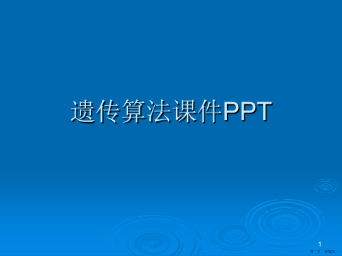 遗传算法PPT